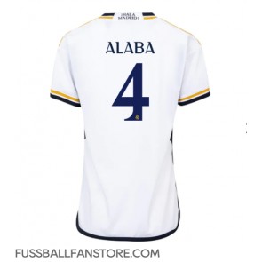 Real Madrid David Alaba #4 Replik Heimtrikot Damen 2023-24 Kurzarm
